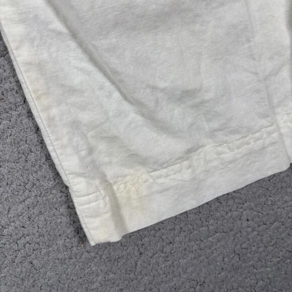 Converse One Star‎ Women's Linen Off White Cotton Linen Blend Pants Sz 16 Fit 3 - Picture 9 of 11